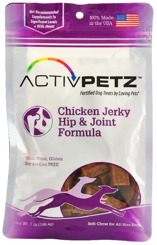 Rechargeable pet tracker-ActivPetz Hip & Joint Jerky Treats, Beef