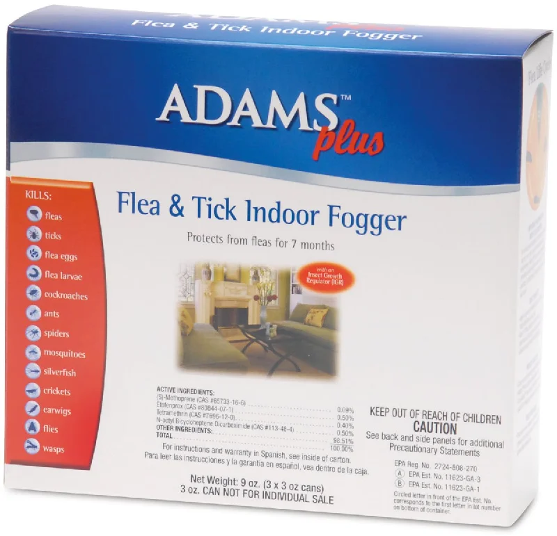 Portable pet sunshade-Adams Plus Flea & Tick Indoor Fogger, 3-pk (3 oz each)