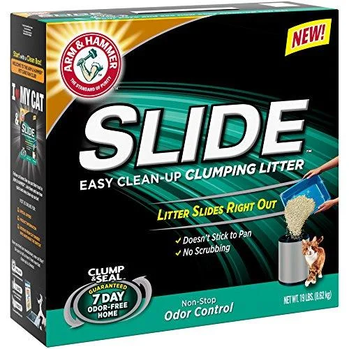 Pet-safe carpet cleaner-Arm & Hammer Slide Odor Control Easy Clean-Up Clumping Cat Litter