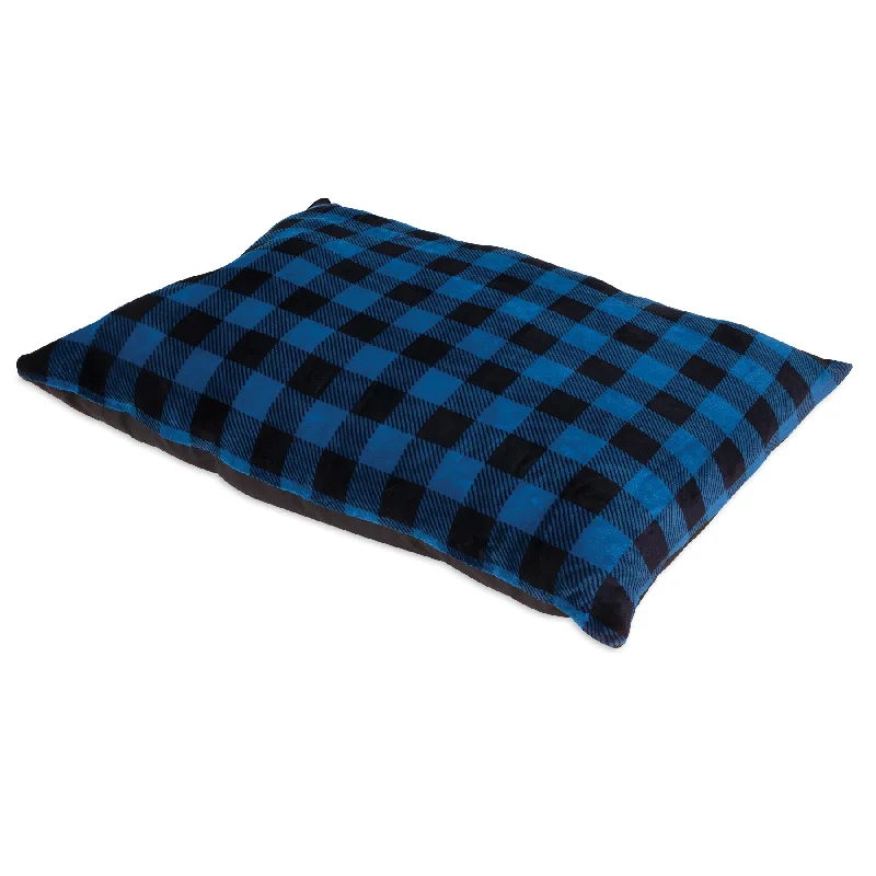 Textured pet nap mat-Aspen Pet Buffalo Plaid Pillow Bed