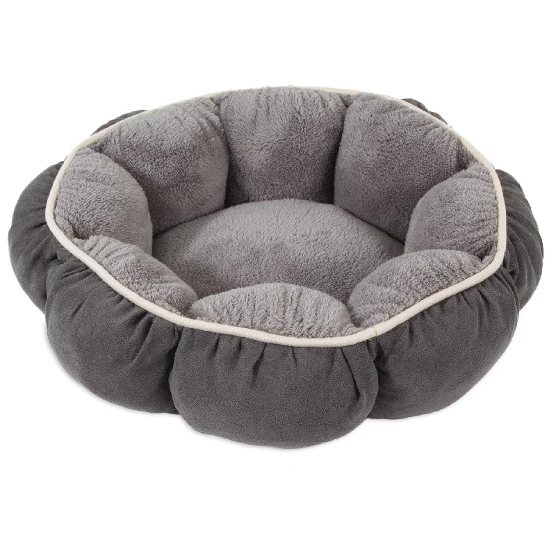 Insulated dog rest kennel-Aspen Pet Puffy Round Pet Bed