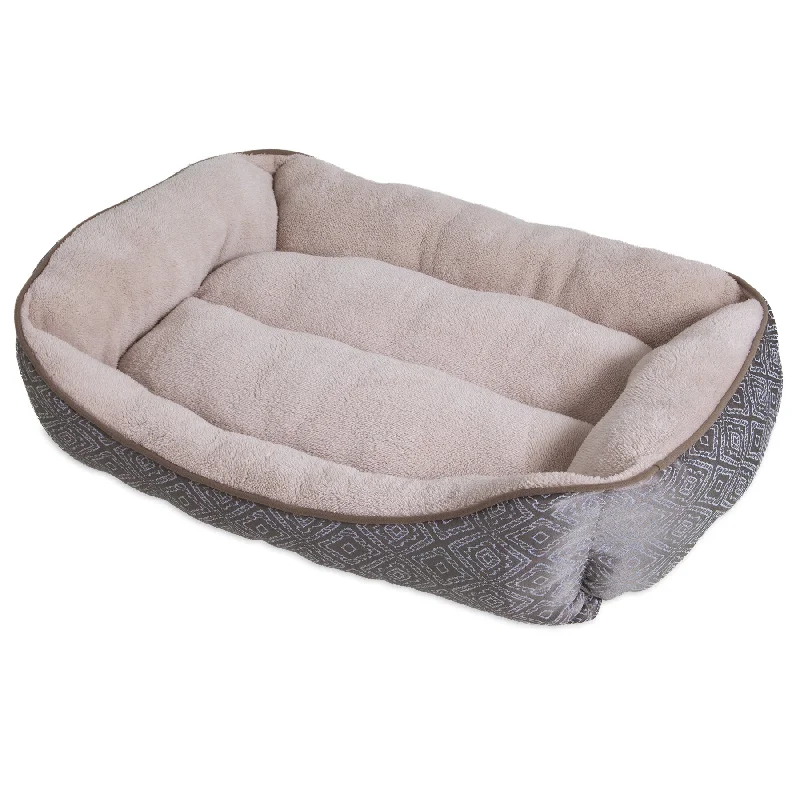 Furry cat nap pad-Aspen Pet Rectangular Bolster Dog Bed