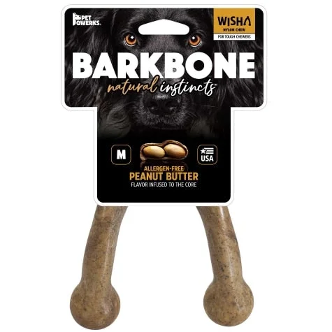 Charcoal pet odor filter-BarkBone Natural Instincts Wishbone Peanut Butter-Infused Nylon Dog Chew