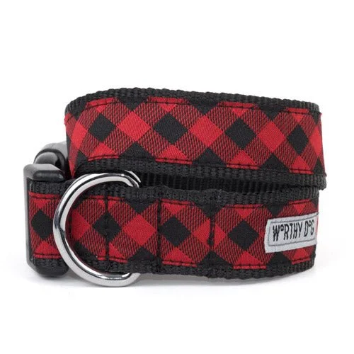 Clear hamster exercise ball-Bias Buffalo Red Plaid Collar & Lead Collection