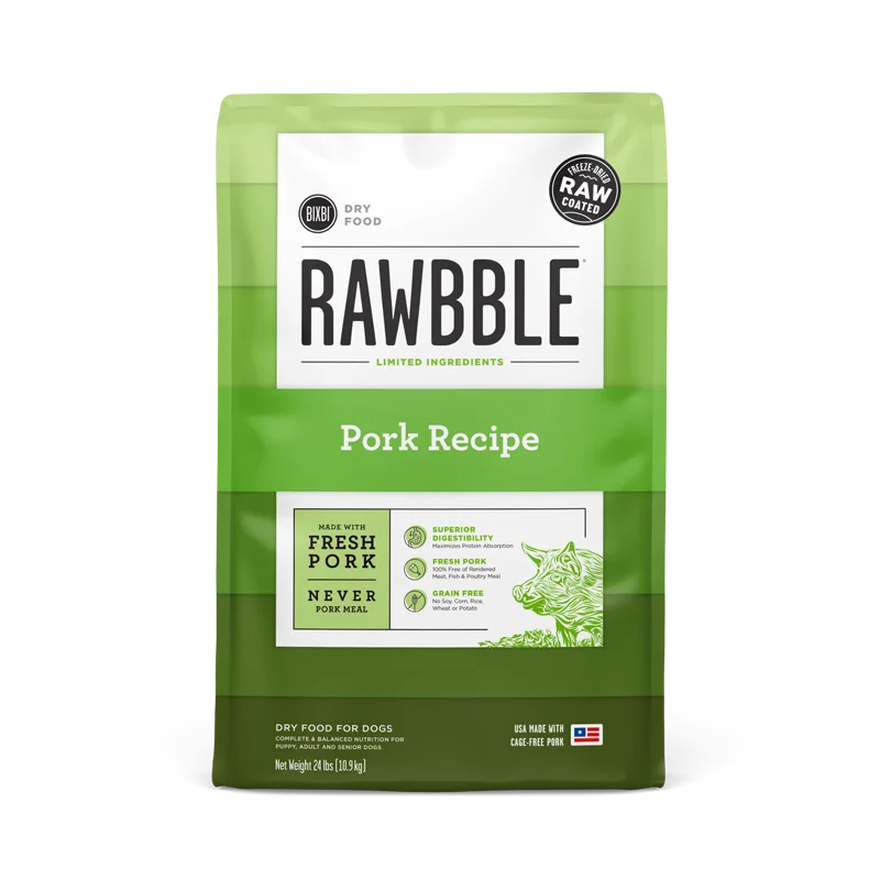 Leak-proof dog water cup-BIXBI RAWBBLE® DRY DOG FOOD - PORK RECIPE