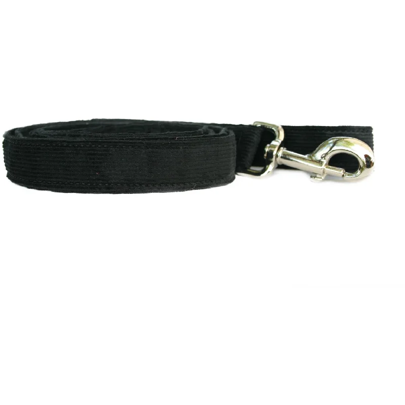 UV reptile basking lamp-Hemp Dog Leash 6' Black Corduroy