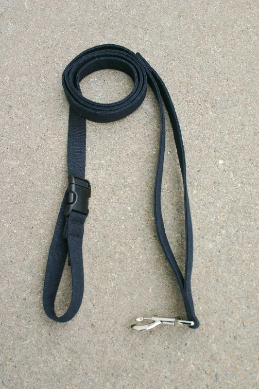 Motion-activated cat toy-Hemp Dog leash 6' City Clicker with control loop & clasp Basic Black