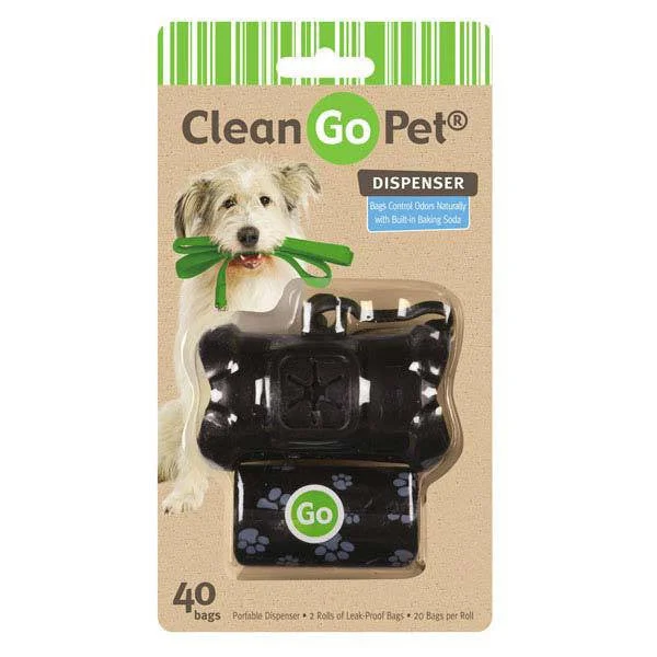 Nylon pet snack bag-Black Clean Go Pet Waste Bag Holder With 40 Bags