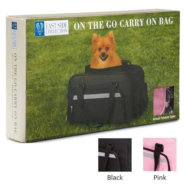 Rubberized pet placemat-Black Pet Carry On Bag