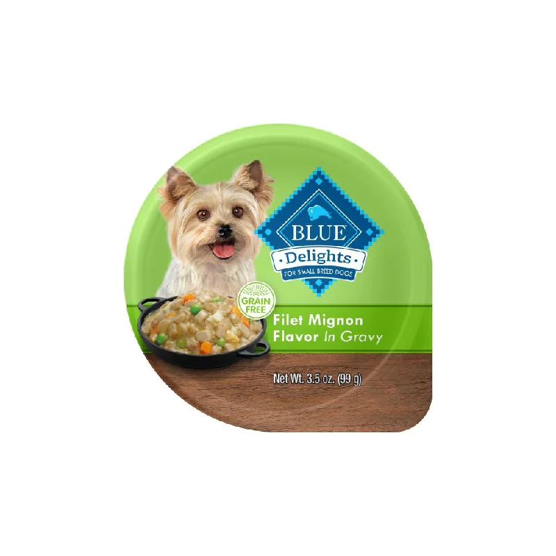 Bouncing puppy treat ball-Blue Buffalo Blue Delights Small Breed Filet Mignon in Gravy Dog  Food Cup