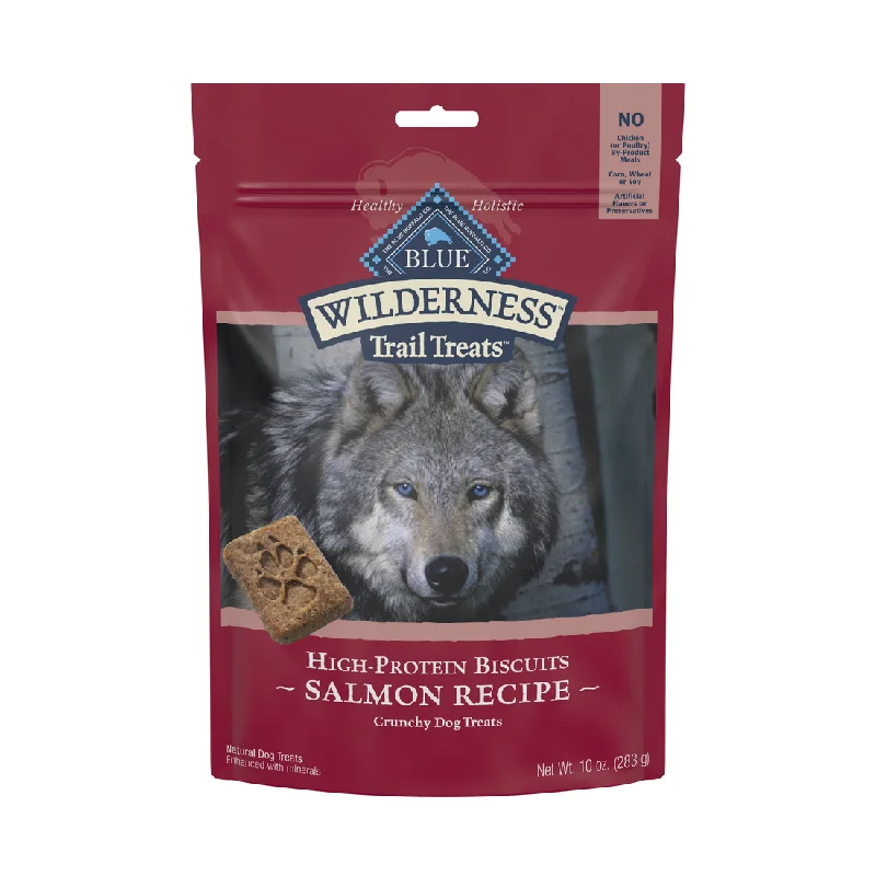 Salmon-flavored pet treats-Blue Buffalo Wilderness Trail Grain Free Salmon Dog Treats