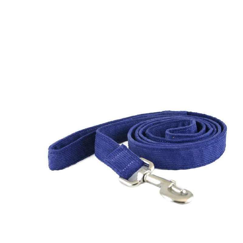 Knotted dog pull toy-Hemp Dog Leash 6' Blue Corduroy