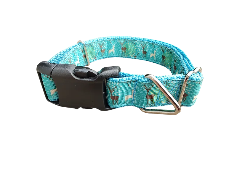 Floral cat adventure leash-Blue Deer Nylon Dog Collar