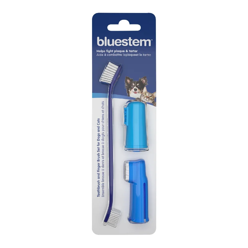 LED-lit fish tank filter-bluestem Toothbrush/Finger Brush Kit