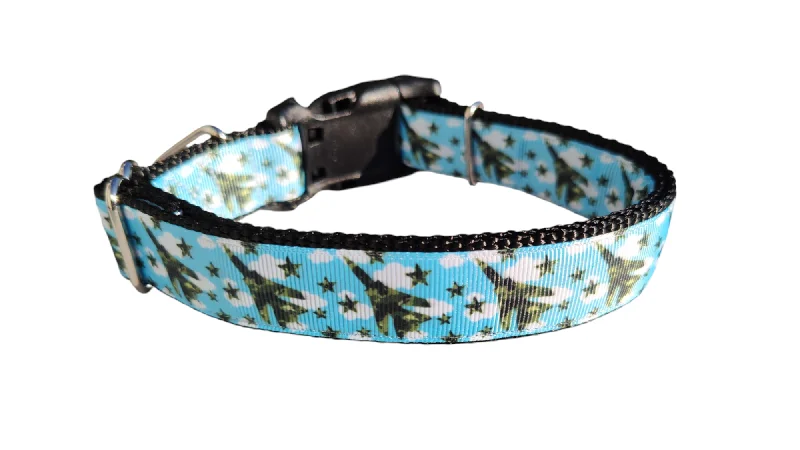 Waterproof cat rest cover-Camouflage Airplanes Nylon Dog Collar