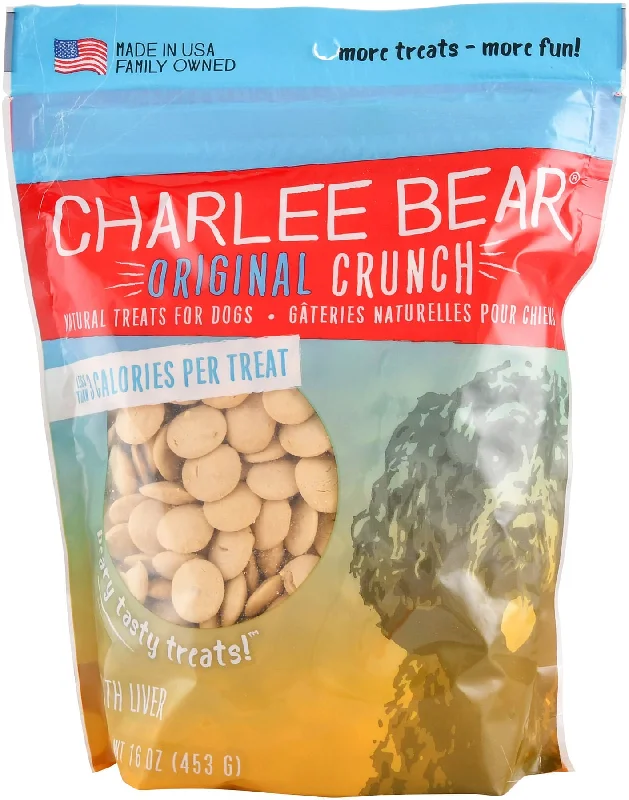 Vacuum-seal pet food jar-Charlee Bear Dog Treats, 16 oz