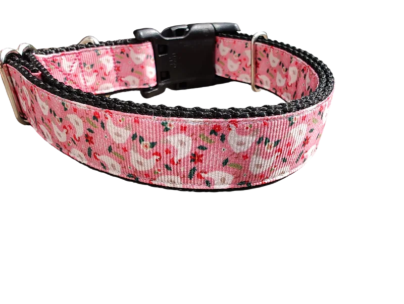 Compact cat scratching tower-Christmas Chickens Nylon Dog Collar