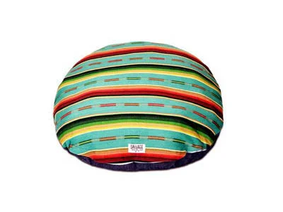 Vacuum-seal pet food jar-Sundance Serape Circulo Bed - Teal