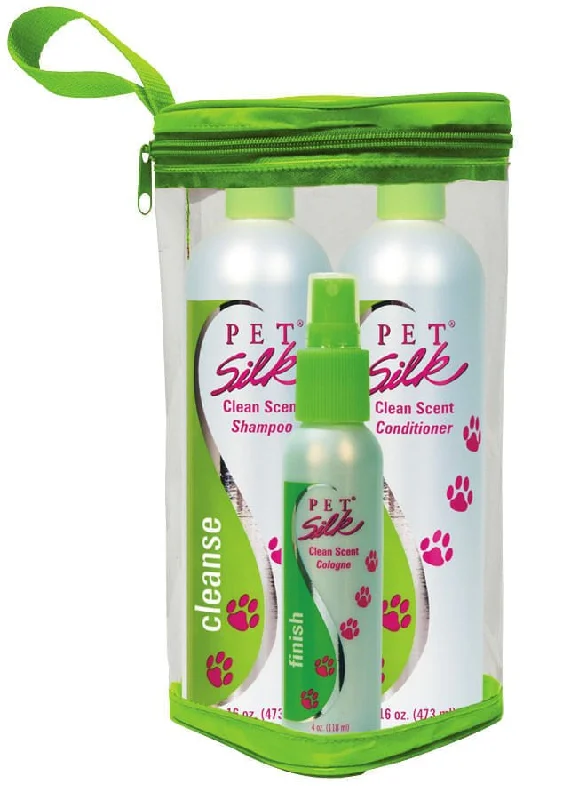 Long-reach pet tie stake-Pet Silk Clean Scent Trio Kit