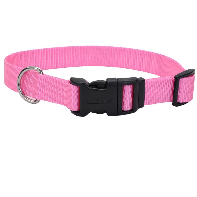 Granite reptile water bowl-Coastal Pet Adjustable Dog Collar with Plastic Buckle, Buckle-Pink, Neck Size 18"-26"