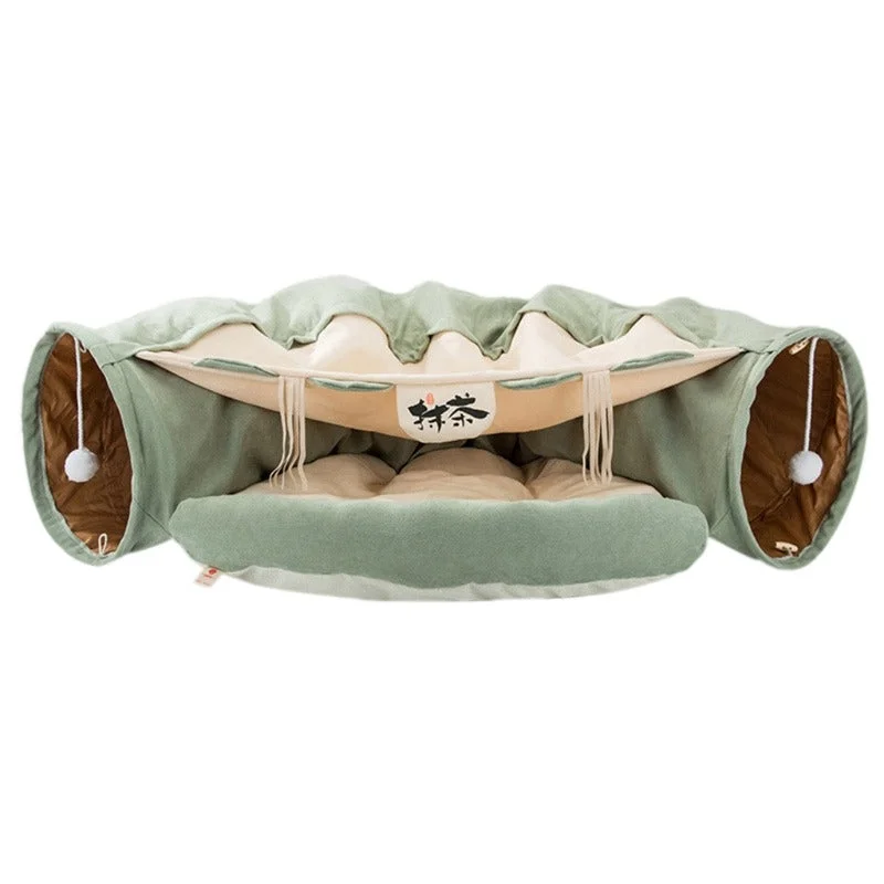 Lavender-scented waste bags-Collapsible Cat Tunnel Bed