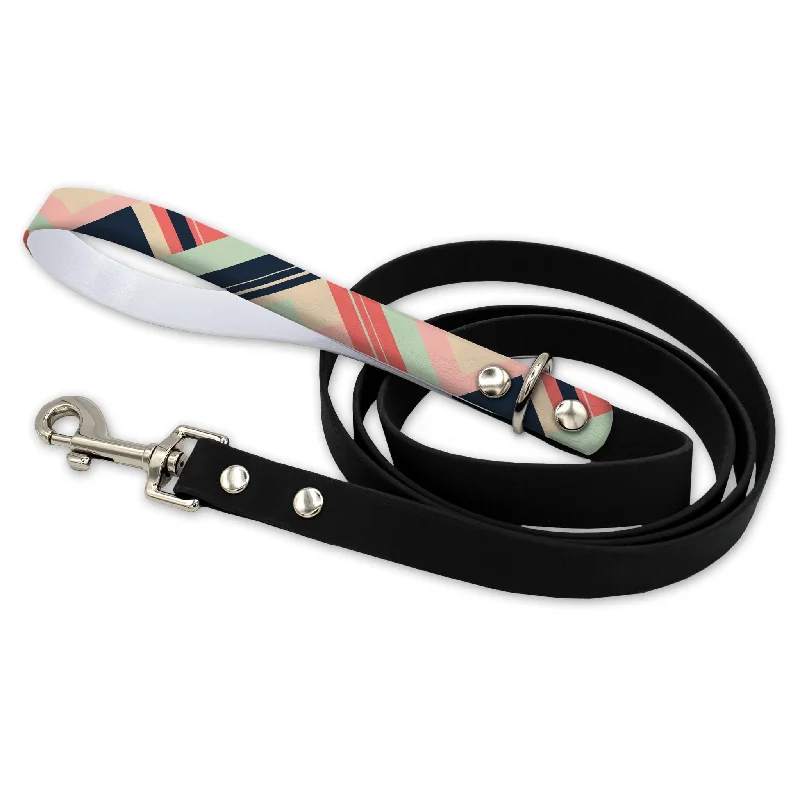 Padded rabbit adventure leash-Color Blocked Warm Waterproof Leash With Silver Snap Hook