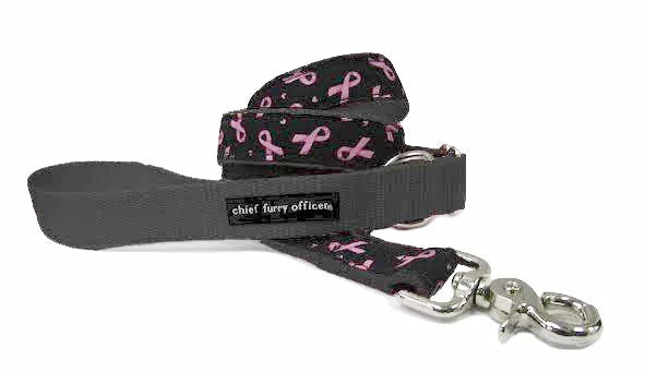 Jingle-bell cat wand-cfo Breast Cancer Awareness Leash