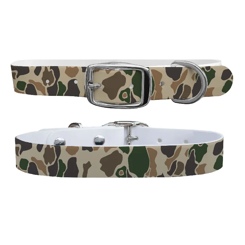 Reversible pet sun hat-CP - Brigadier Camo Dog Collar With Silver Buckle