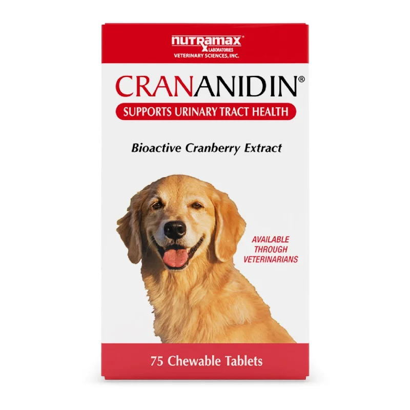 Weatherproof pet shade tent-Nutramax Crananidin Cranberry Extract Urinary Tract Health Supplement for Dogs, 75 Chewable Tablets