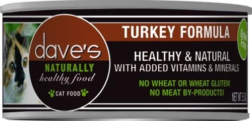 Pet-safe furniture polish-Dave's Naturally Healthy Turkey Formula Canned Cat Food