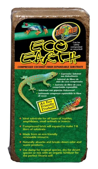 Compact bird travel swing-Zoo Med Eco Earth Coconut Bedding Brick