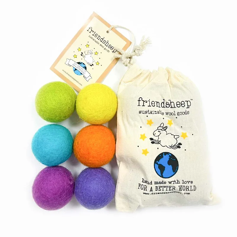 Expandable pet play pipe-Eco Toy Ball "Rainbow Land" - Set of 6