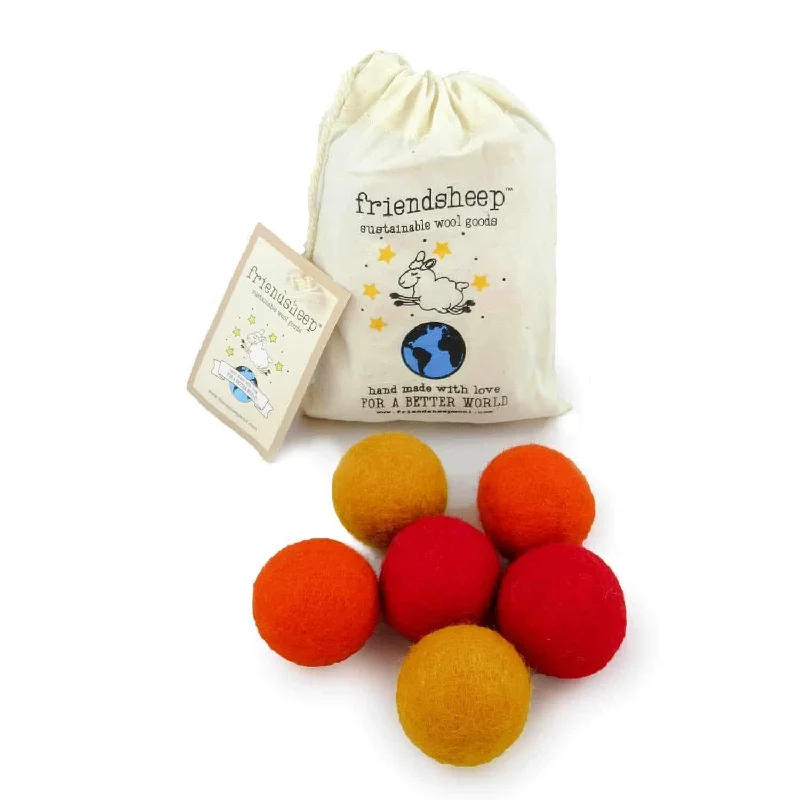 Plush pet sleep blanket-Eco Toy Balls "Orange Crush" - Set of 6