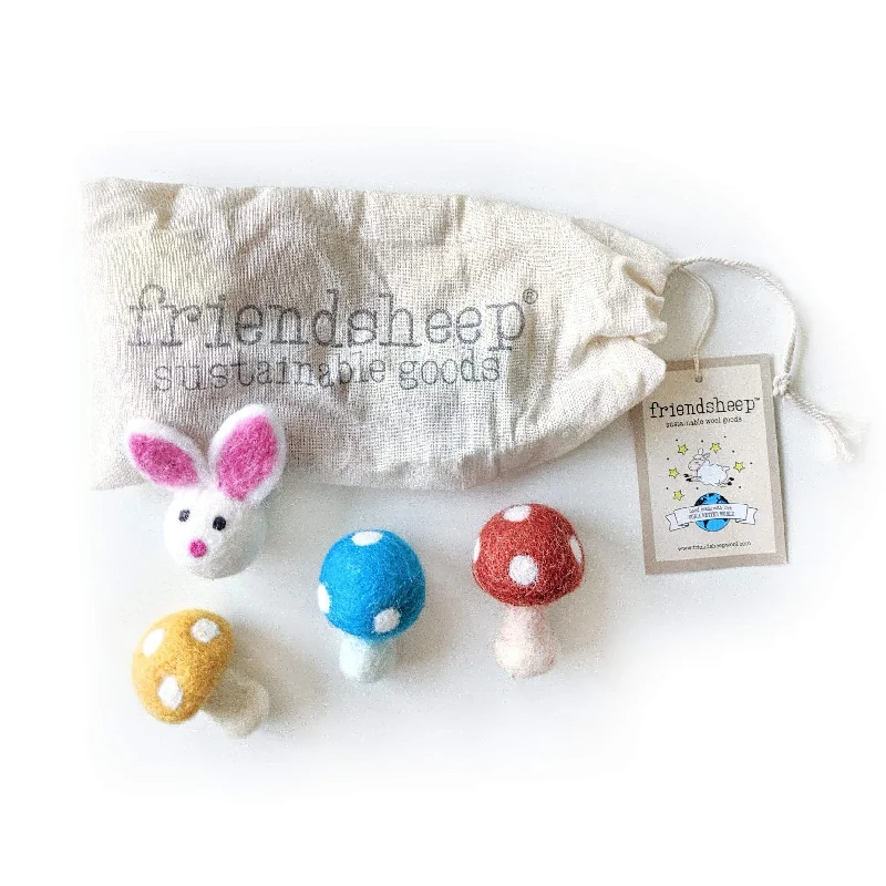 Soft dog squeaky toy-Enchanted Forest Eco Toys - Set of 4