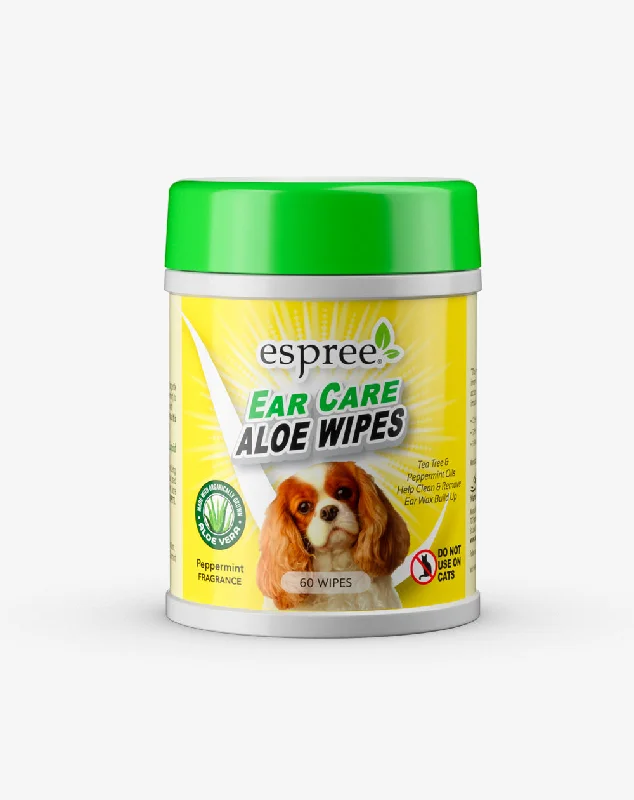 Plush hamster nap sack-Espree Ear Care Aloe Cleaning Wipes for Dogs 60 Count