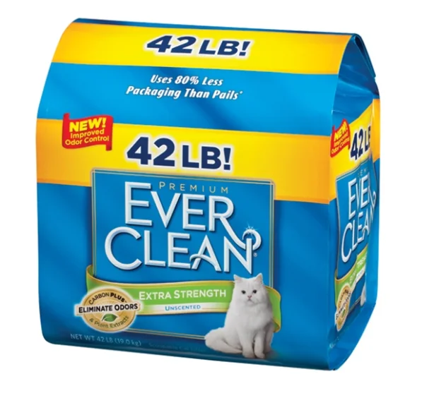 Travel cat litter pan-Ever Clean Extra Strength Unscented Cat Litter