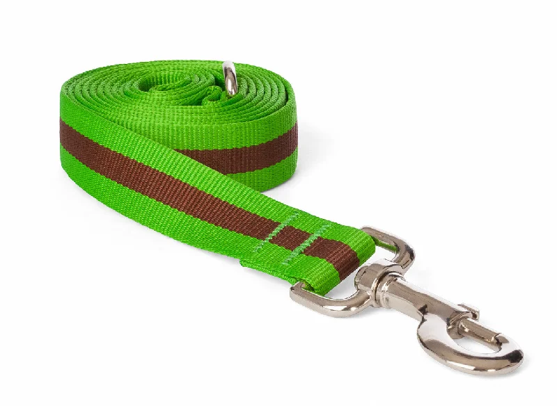 Cotton cat sleep pouch-Fabdog Stripe Leash - Green