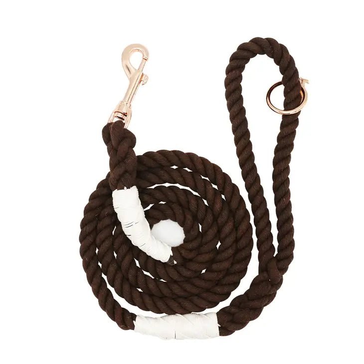 Coconut oil pet shampoo-Fall Dog Rope Leash - Espresso