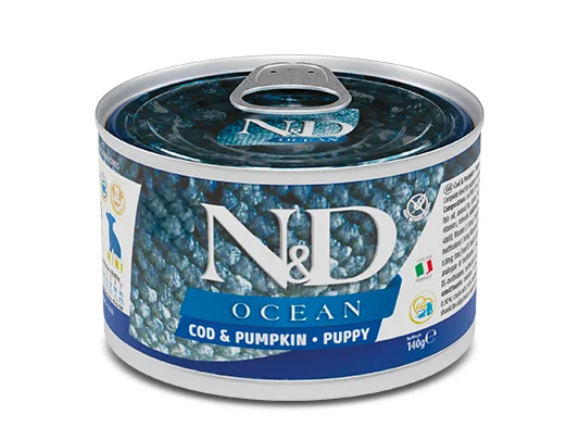 Soft-touch cat tunnel-Farmina Natural & Delicious Ocean Cod and Pumpkin Canned Mini Puppy Food