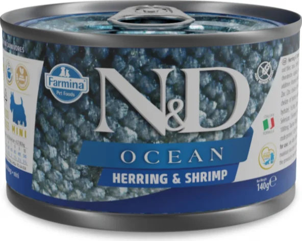 Magnetic pet hair collector-Farmina Natural & Delicious Ocean Herring and Shrimp Canned Mini Adult Dog Food