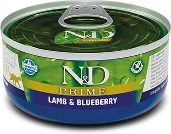 Quick-cool pet neck wrap-Farmina Natural & Delicious Prime Lamb and Blueberry Canned Adult Cat Food