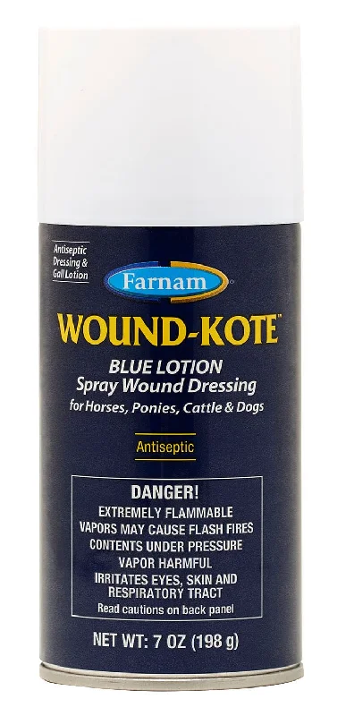 Soft puppy fetch bone-Farnam Wound-Kote Blue Lotion Spray Wound Dressing, 7 oz