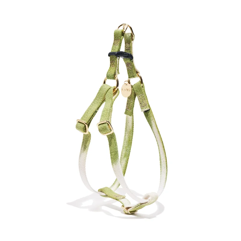 Elevated puppy water dish-Fern Green Cotton Cat & Dog Harness