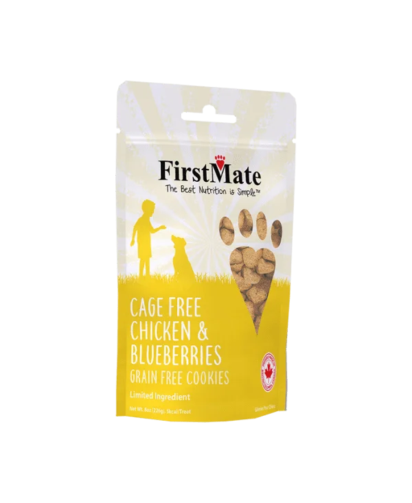 Narrow-tooth pet flea comb-FirstMate Cage Free Chicken with Blueberry Treats for Dogs