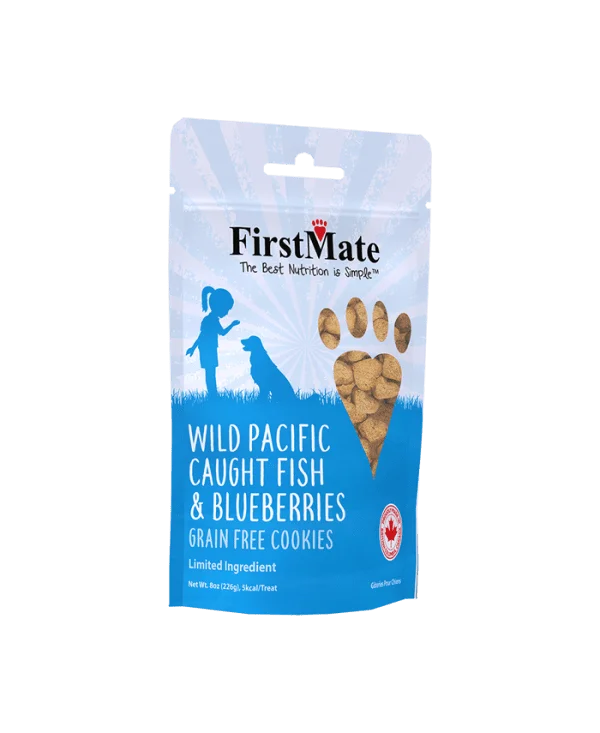 Striped dog rain cape-FirstMate Wild Pacific Caught Fish With Blueberry Treats for Dogs