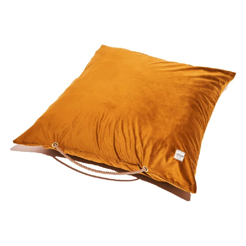 Soft-tone pet training whistle-Found My Animal Ochre Velvet Dog Bed