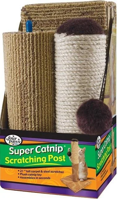 Bamboo bird feeding dish-Four Paws Super Catnip Carpet & Sisal Scratching Post