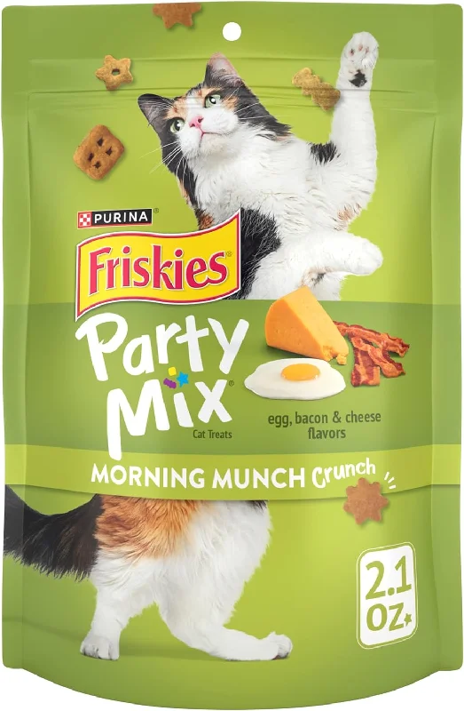 Disposable puppy training mats-Friskies Party Mix Morning Munch Crunch Egg, Bacon & Cheese Cat Treats