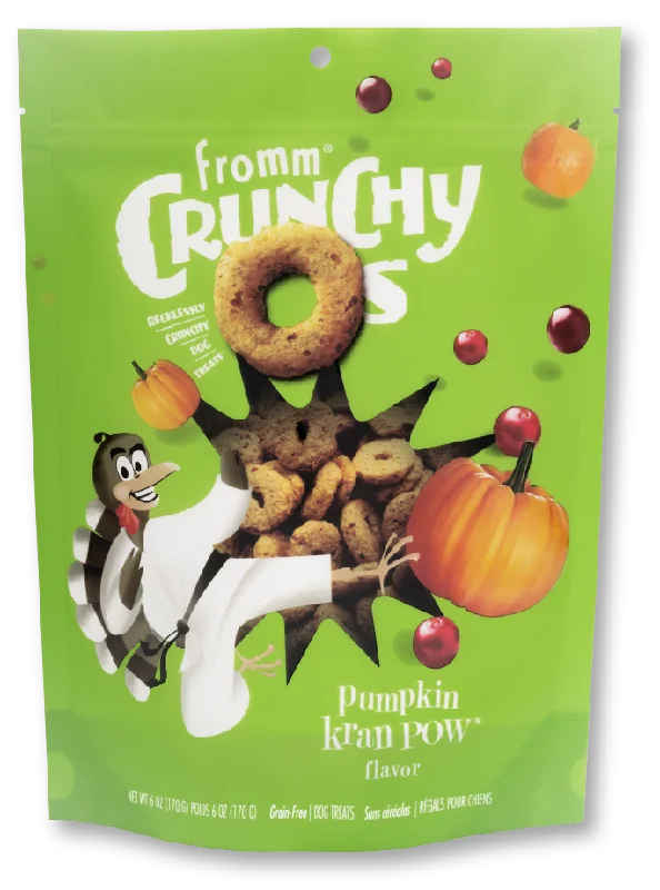 Pet-safe wood cleaner-Fromm Crunchy O's Pumpkin Kran POW Dog Treats