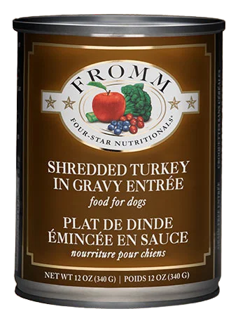 Plush puppy tug toy-Fromm Four-Star Nutritionals Shredded Turkey in Gravy Entree Canned Food for Dogs